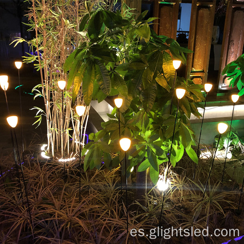 Iluminación navideña e iluminación de decoración de jardines para exteriores.